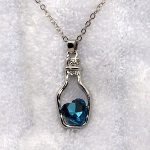 Girl's Heart in a Bottle Blue heart